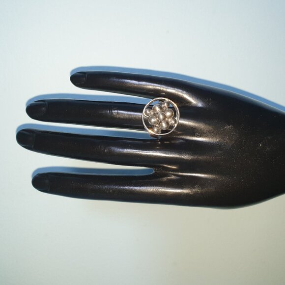 🍇 One-of-a-Kind Vintage Scandinavian Sterling Silver Grapes Ring - Picture 12 of 13